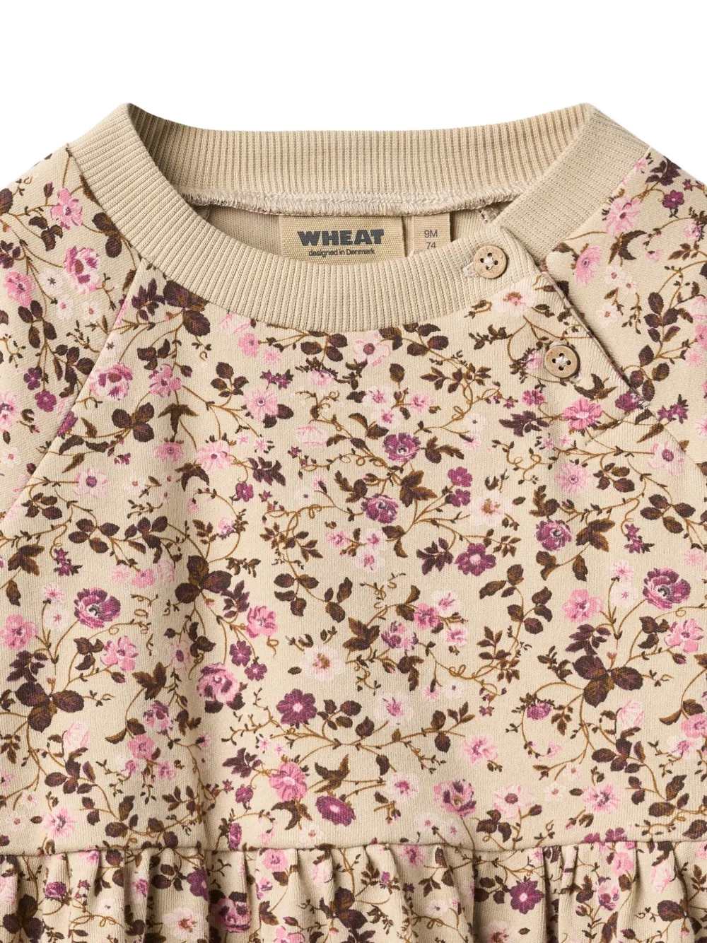 WHEAT Dorthea jurk met bloemenprint Beige