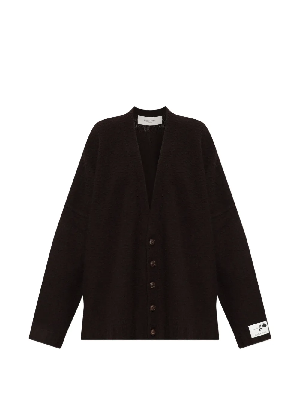 Golden Goose unisex cardigan in Casentino-effect brown wool - Braun