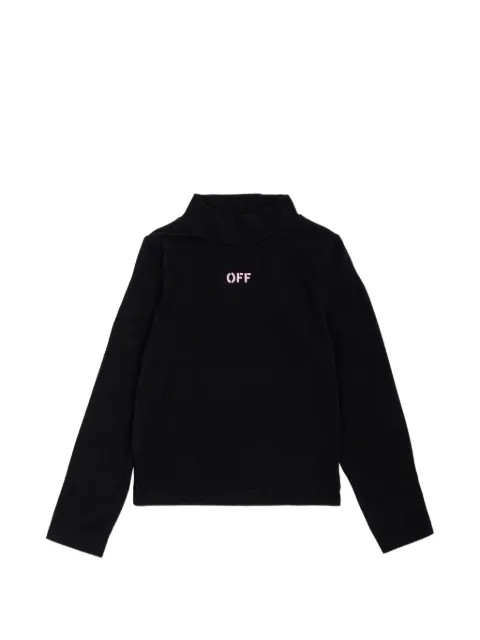 Off-White Kids logo-print high-neck sweater