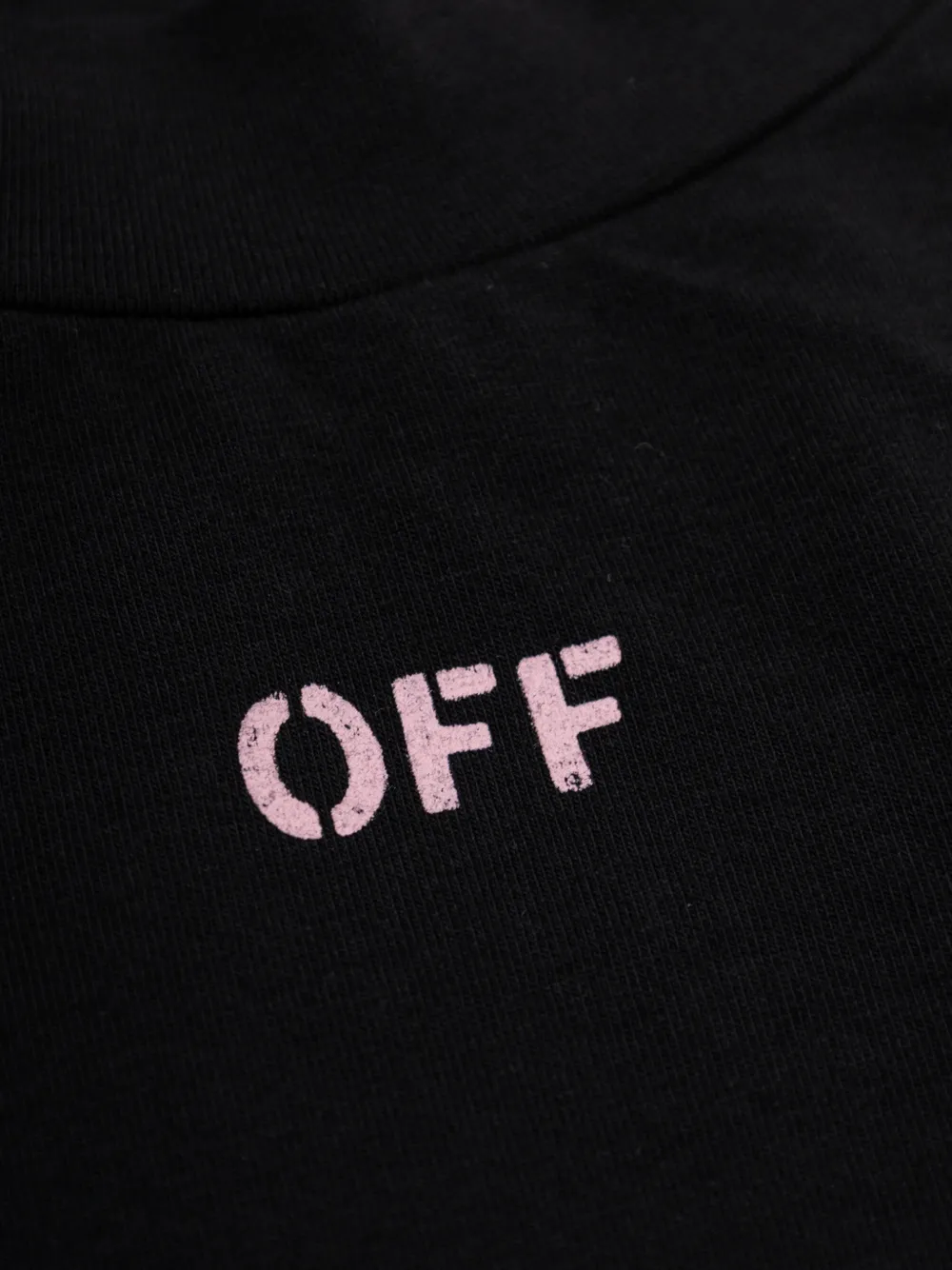 Off-White Kids logo-print high-neck sweater Zwart