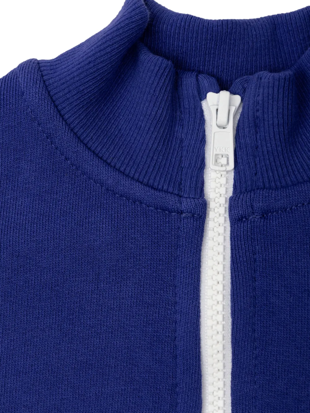 Bobo Choses Mistery logo-print quarter-zip sweater Blauw