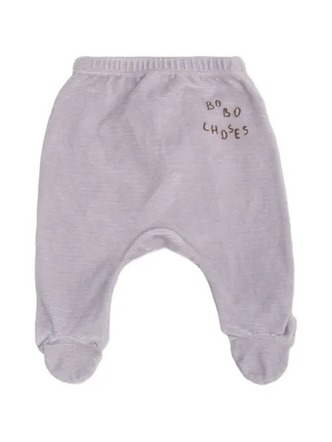 Bobo Choses embroidered logo footed trousers
