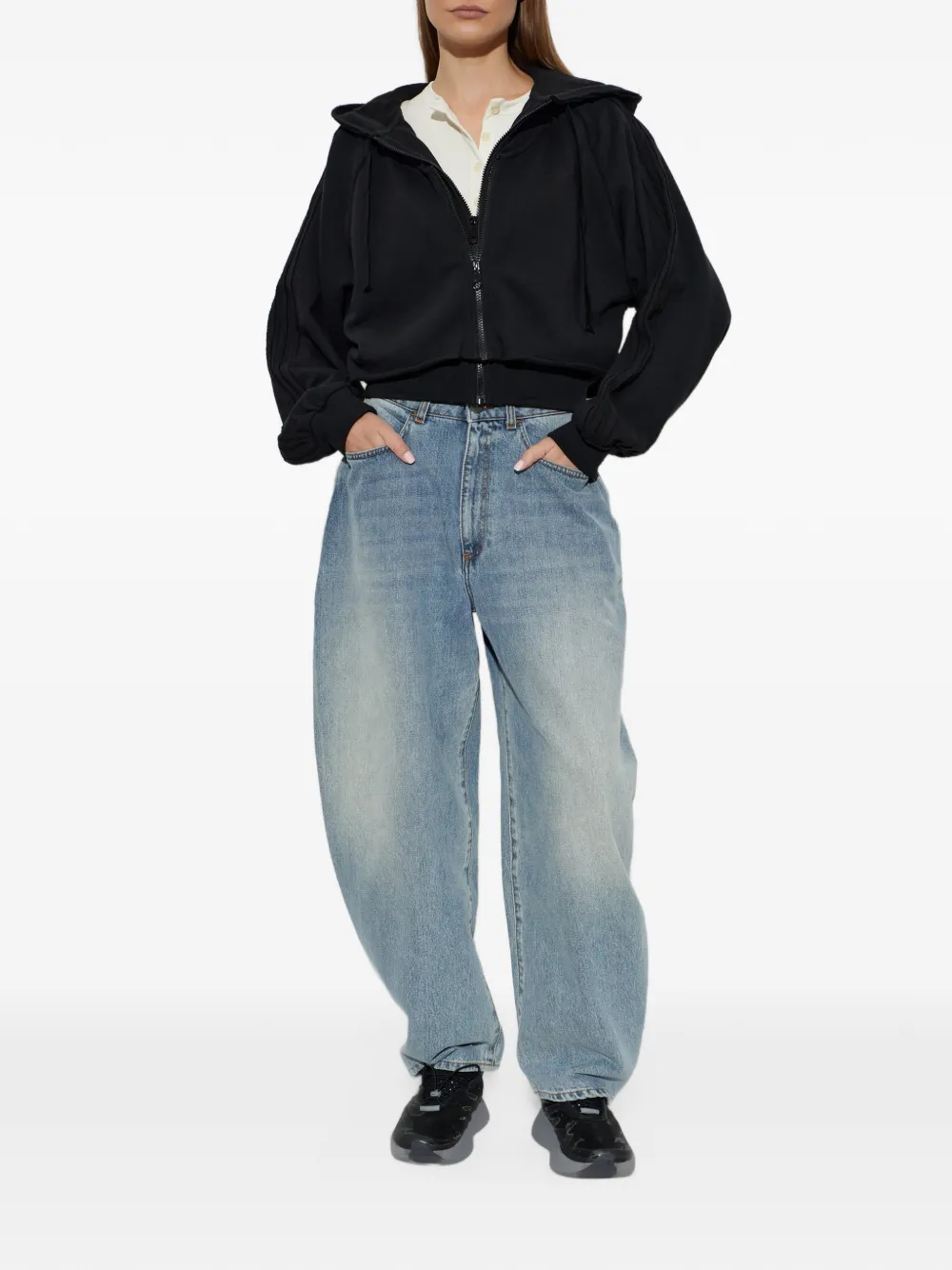 adidas SST double front hoody Zwart