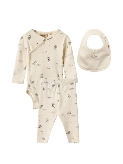 WHEAT graphic-print three-piece set