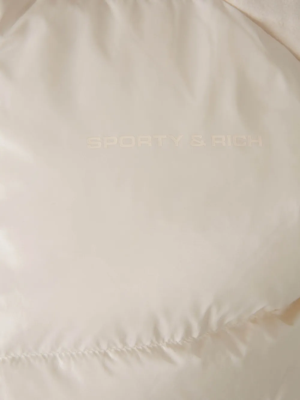 Sporty & Rich quilted logo-print gilet Beige
