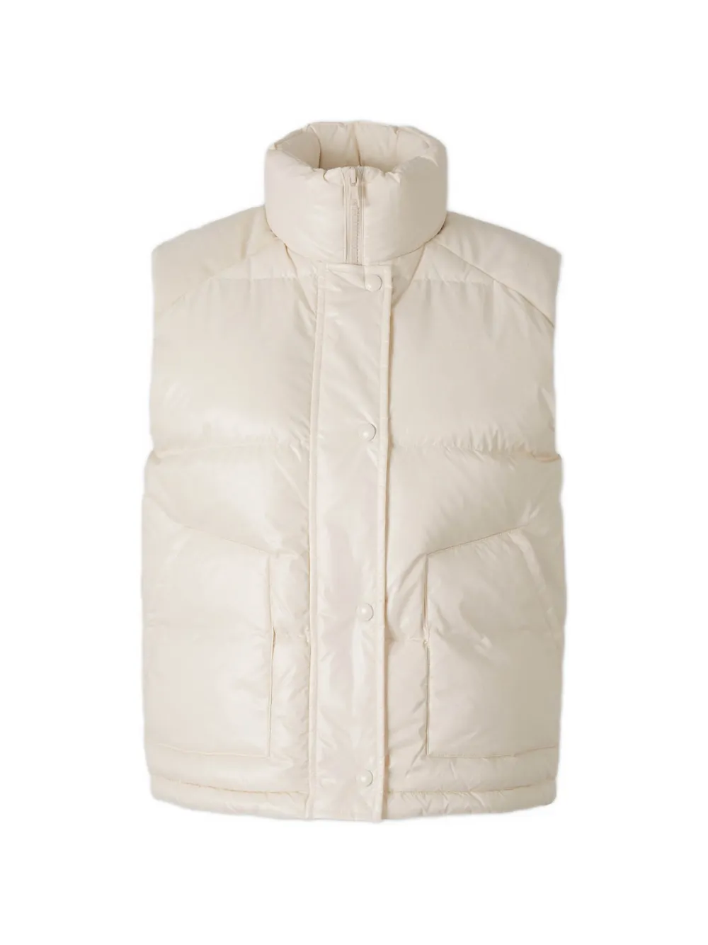 Sporty & Rich Gesteppte Weste mit Logo-Print - Nude