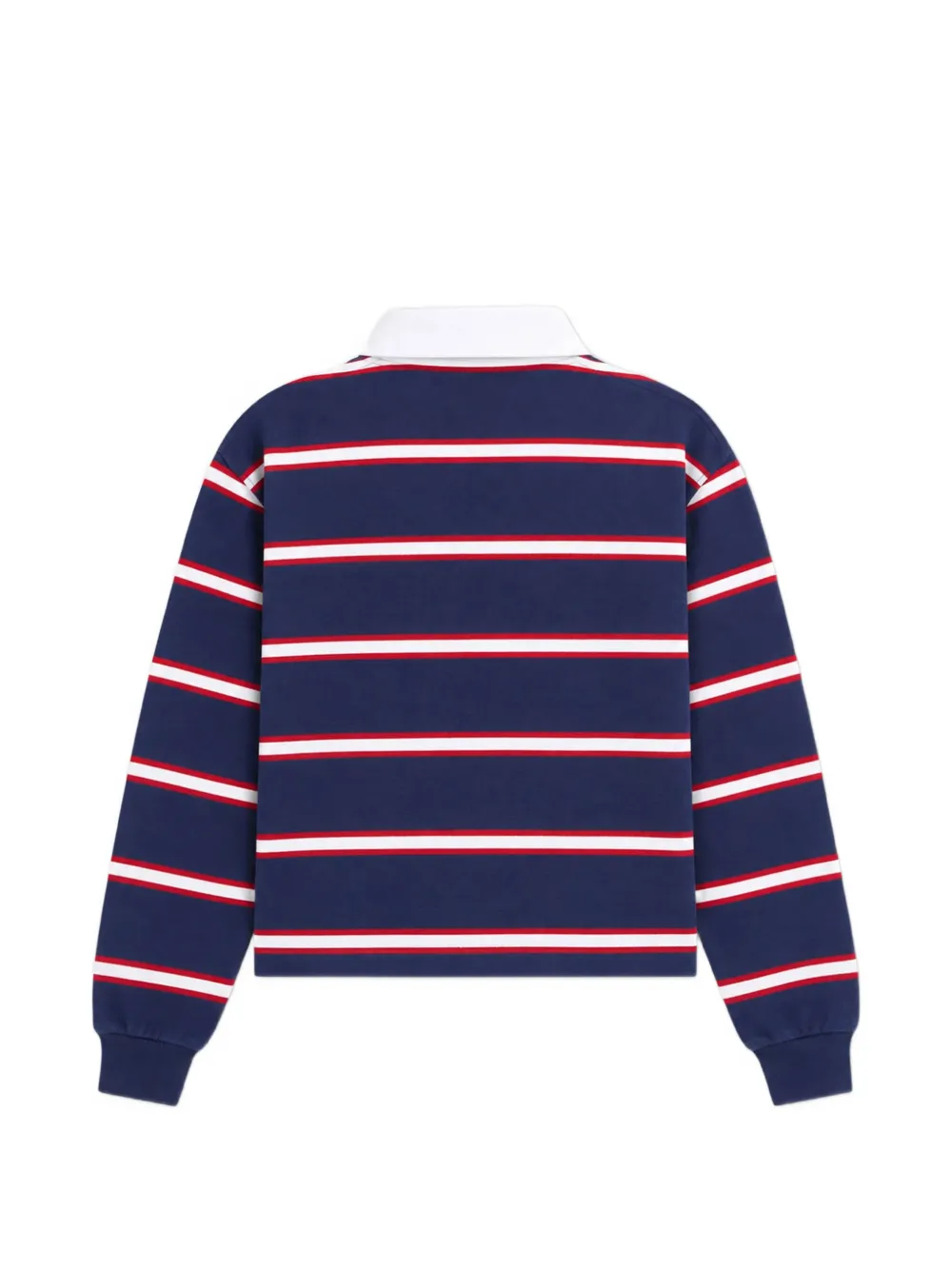 Sporty & Rich Blondie Serif striped polo shirt Blauw