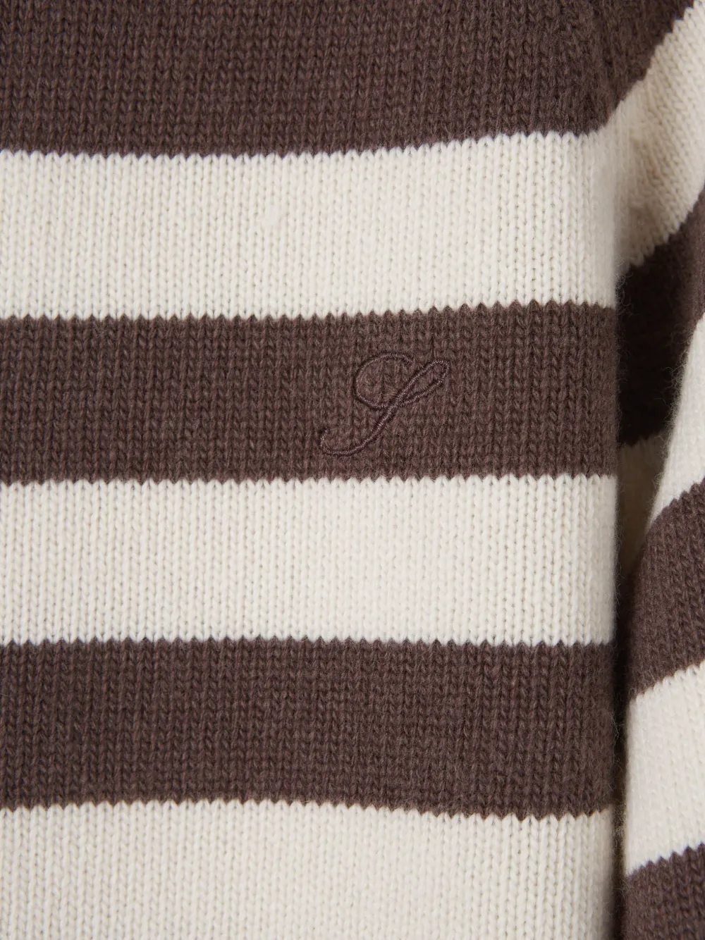 Sporty & Rich striped wool sweater Bruin