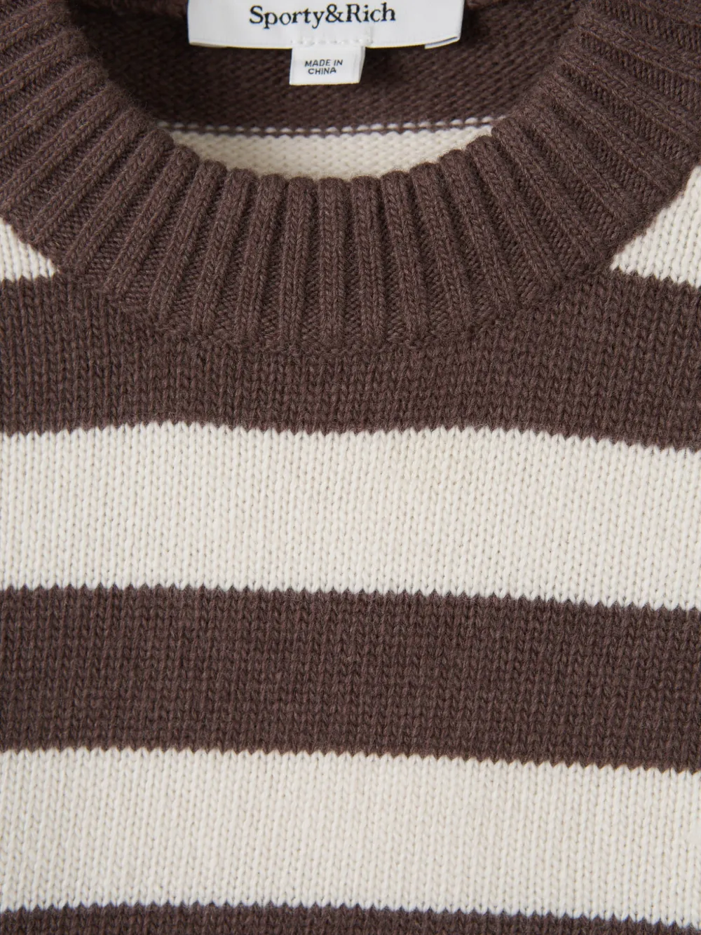 Sporty & Rich striped wool sweater Bruin