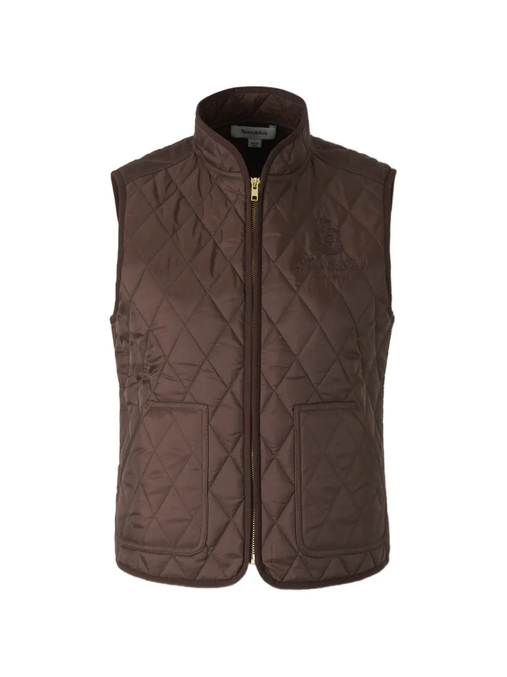 Sporty & Rich Gesteppte Weste - Braun