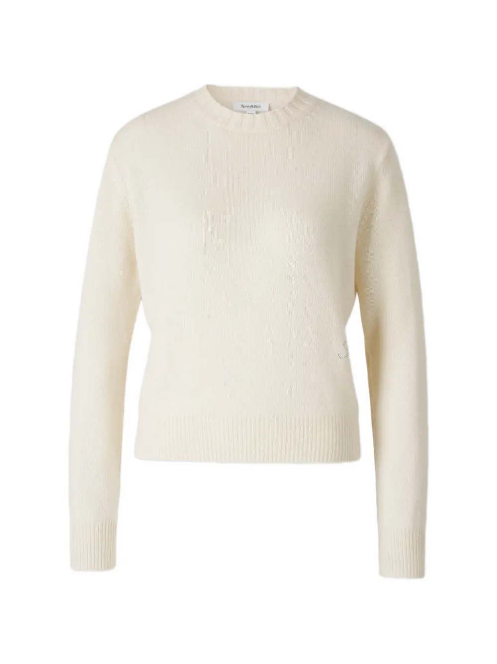 Sporty & Rich Sweatshirt mit Strass-Logo - Nude