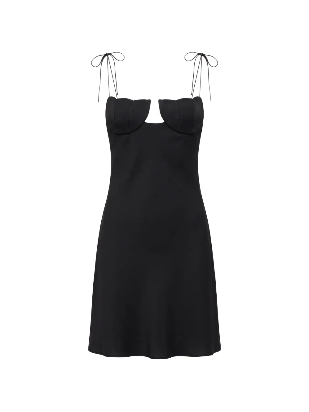 Anna October Tulip satin mini dress - Noir