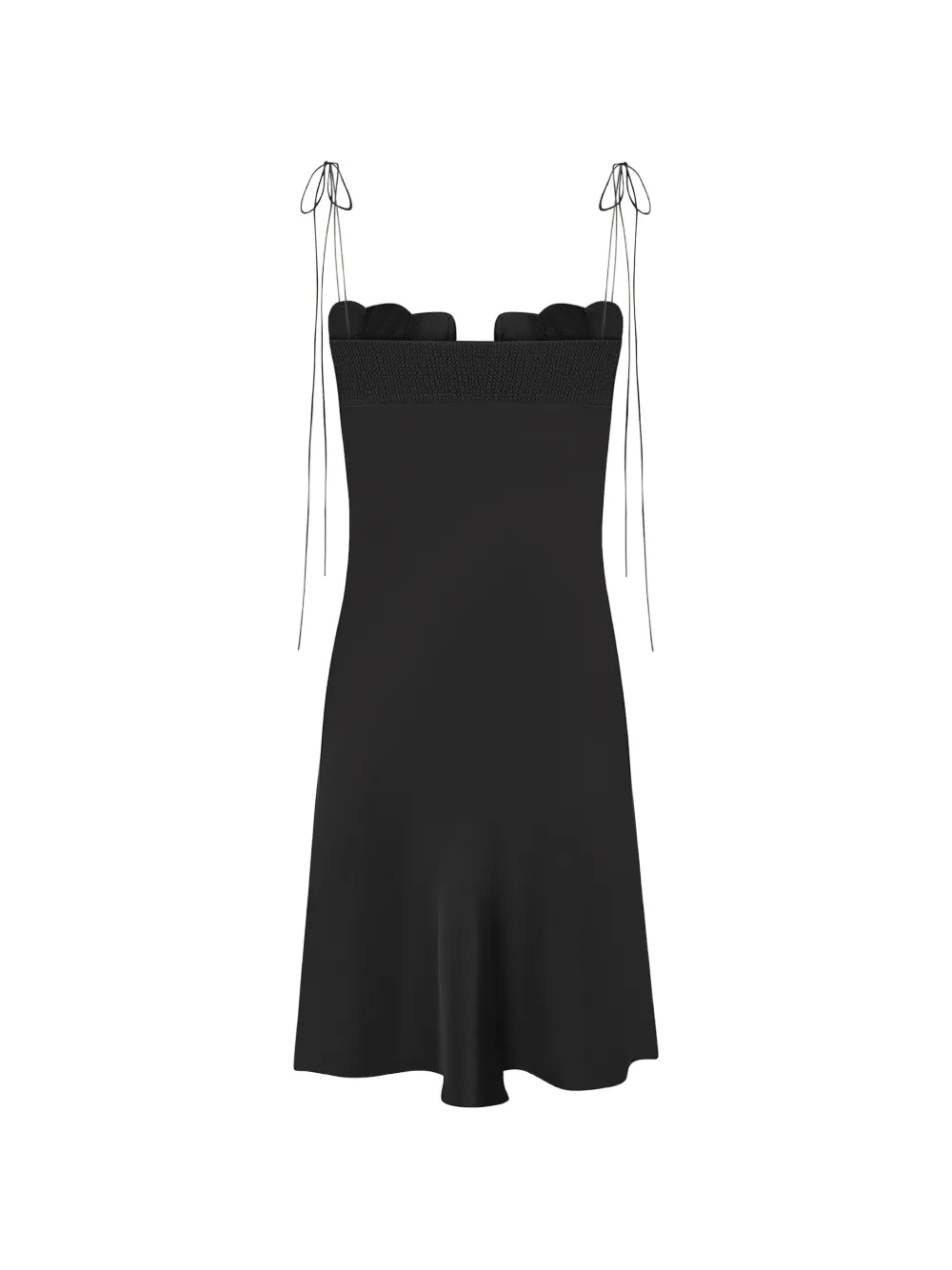 Anna October Tulip satin mini dress Zwart