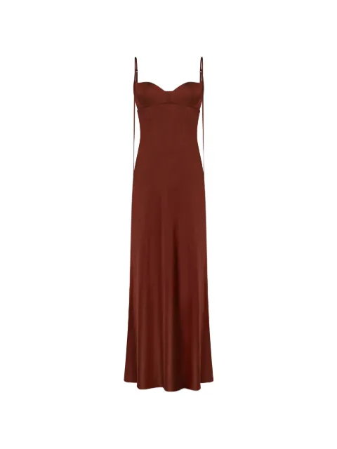Anna October Isolde satin-finish maxi dress