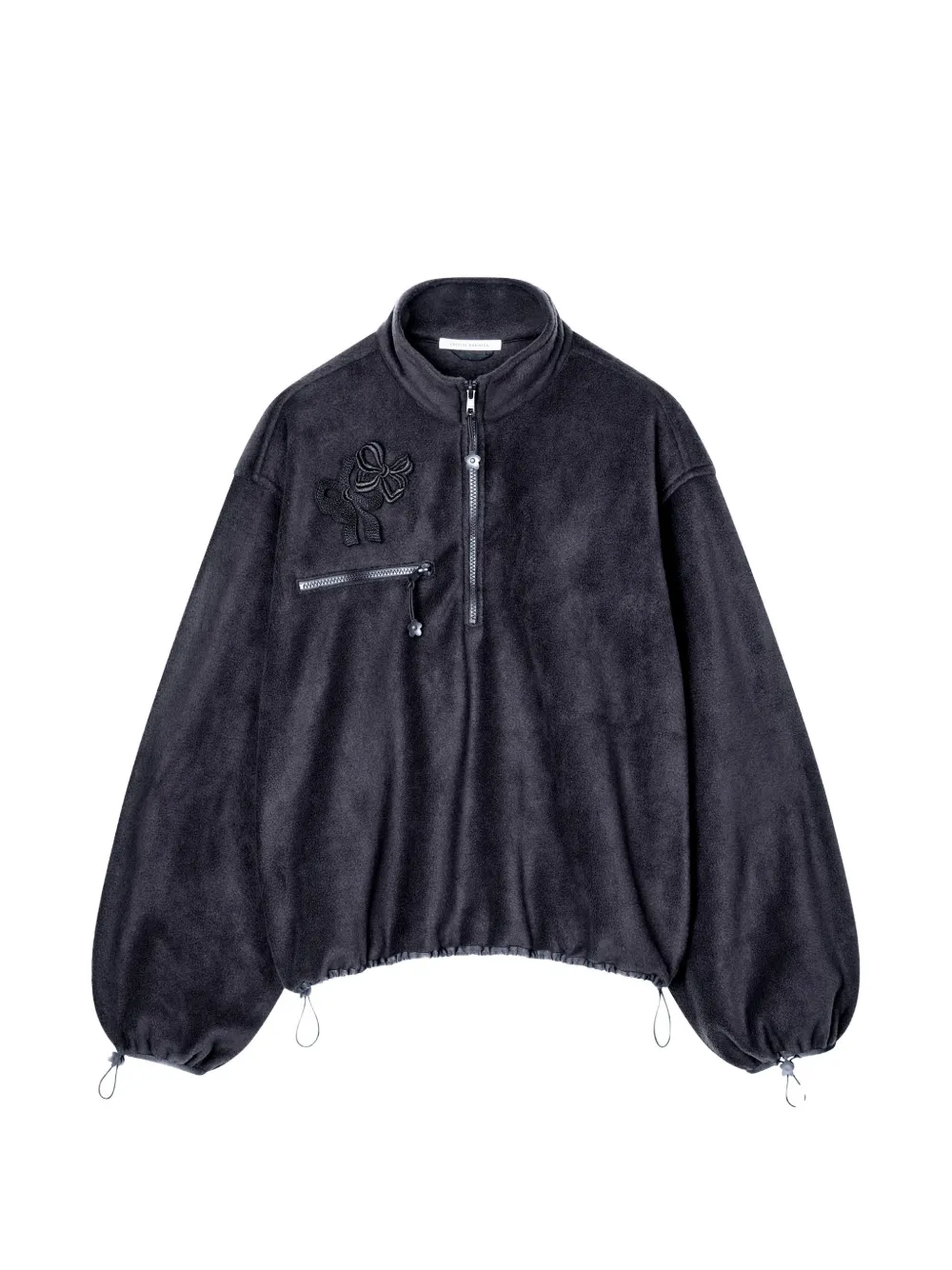 Cecilie Bahnsen bow-patch fleece jacket Grijs