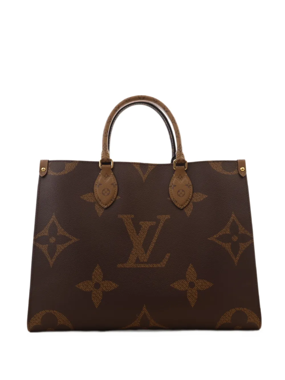 Louis Vuitton Pre-Owned 2019-2026 Monogram Reverse Giant OnTheGo MM satchel - Marrone
