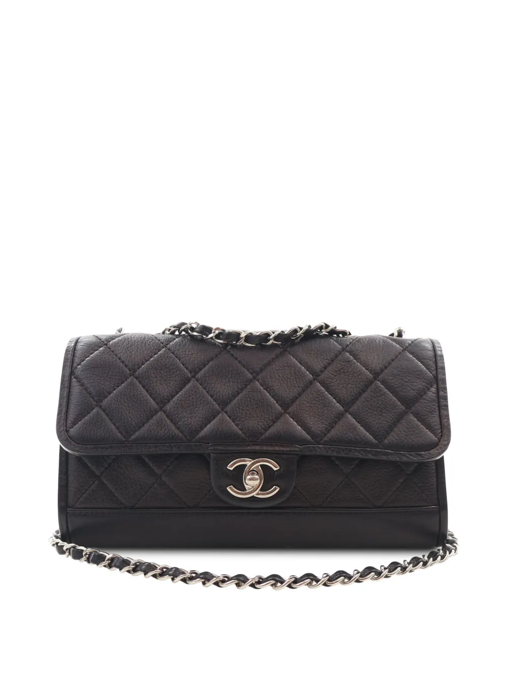 CHANEL Pre-Owned 2014 Medium CC Quilted Aged Calfskin Single Flap shoulder bag - Nero