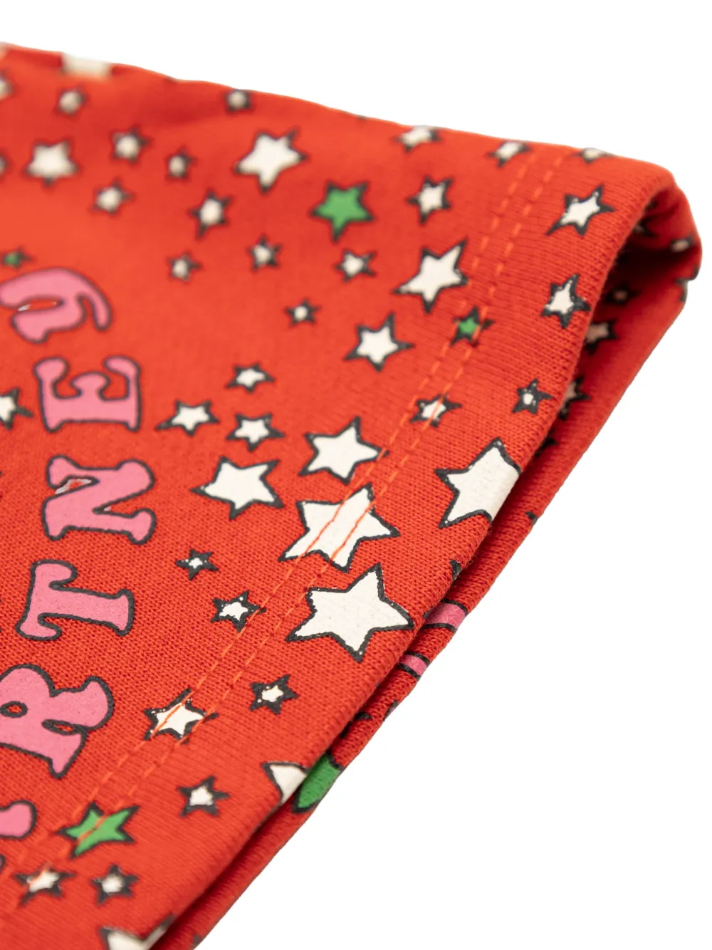 Stella McCartney Kids star-print logo-print midi dress Rood