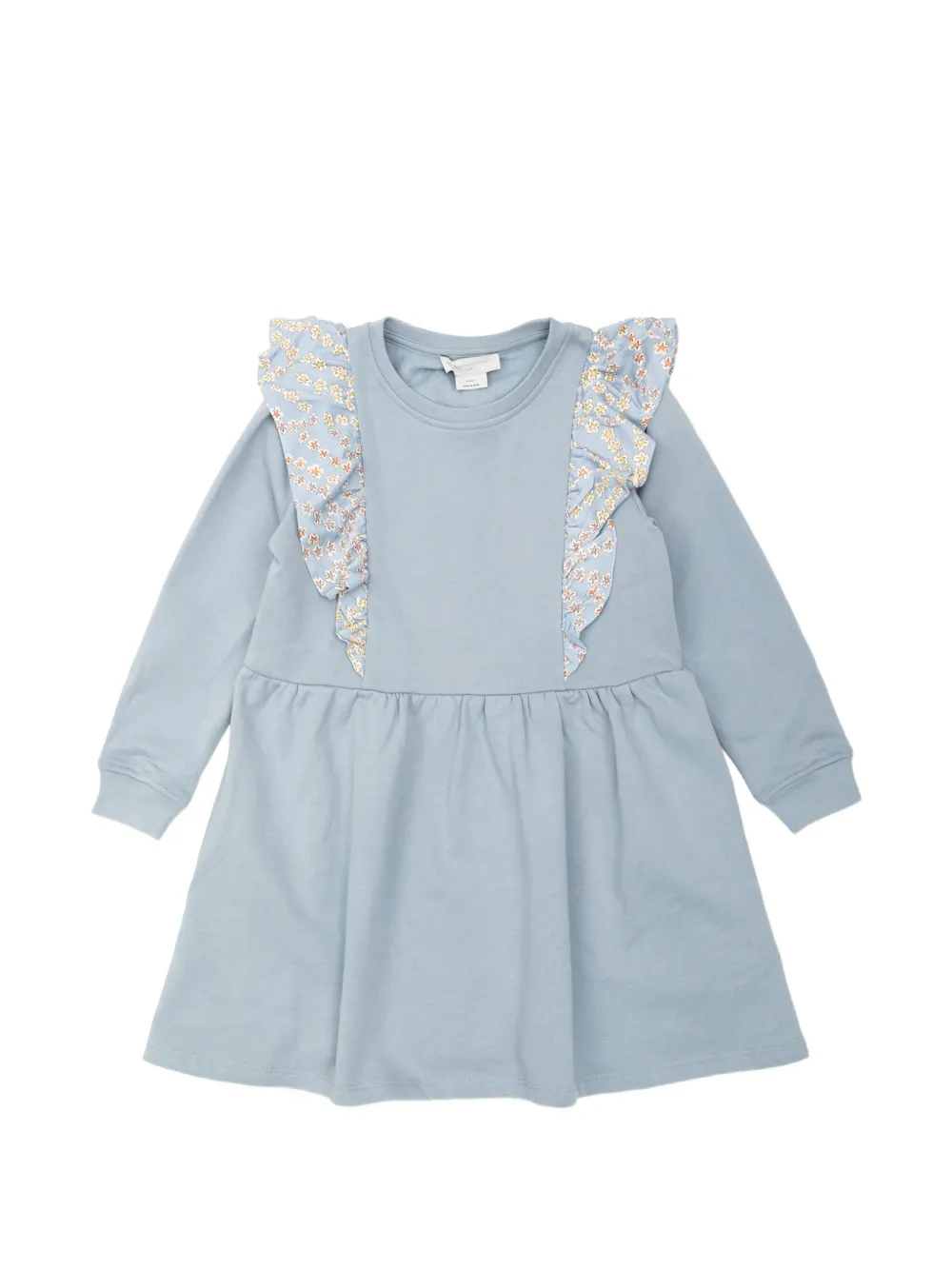 Stella McCartney Kids ruffled star-print mini dress Blauw