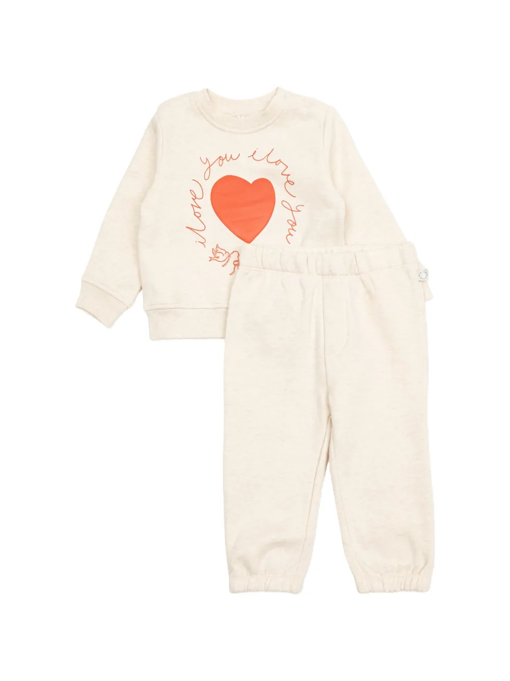 Stella McCartney Kids heart-print tracksuit set - Nude