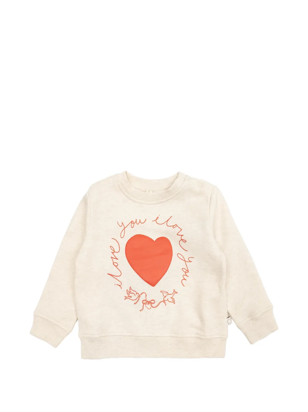 Stella McCartney Kids heart-print tracksuit set Beige