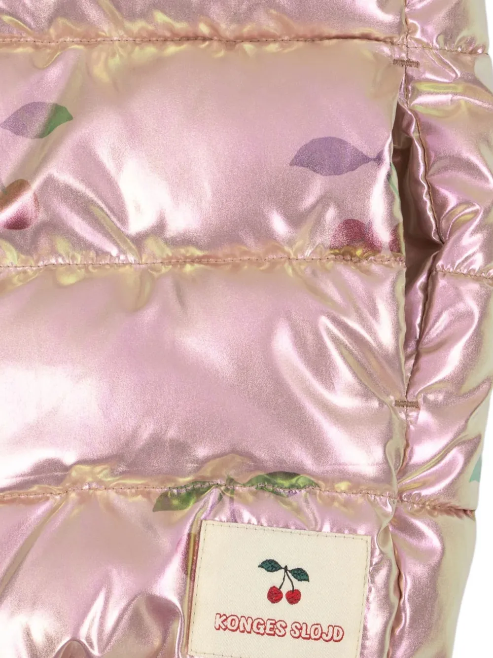 Konges Sløjd Kath cherry-print insulated jacket Roze