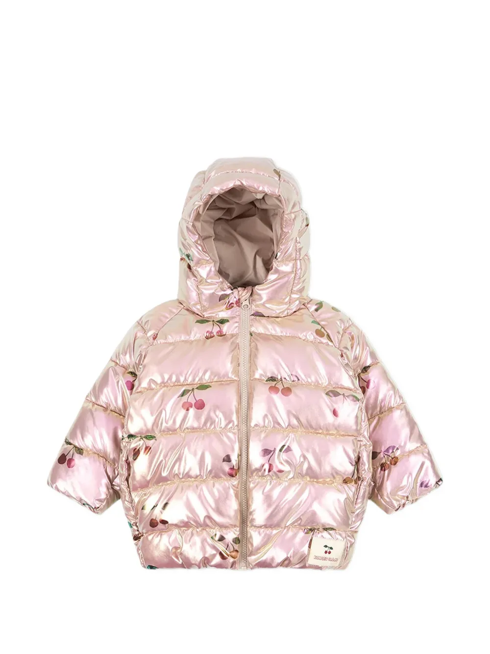 Konges Sløjd Kath cherry-print insulated jacket Roze
