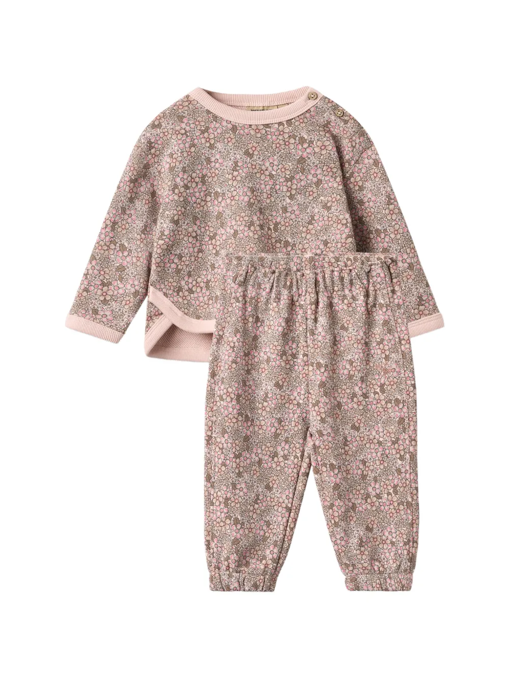 WHEAT Emery floral-print sweatshirt and trousers set - Rose