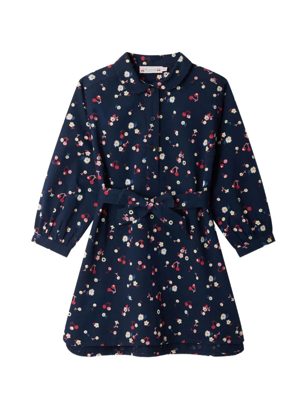 Bonpoint Milaine floral-print belted mini dress - Blau