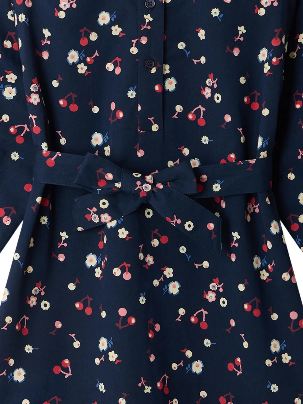 Bonpoint Milaine floral-print belted mini dress Blauw