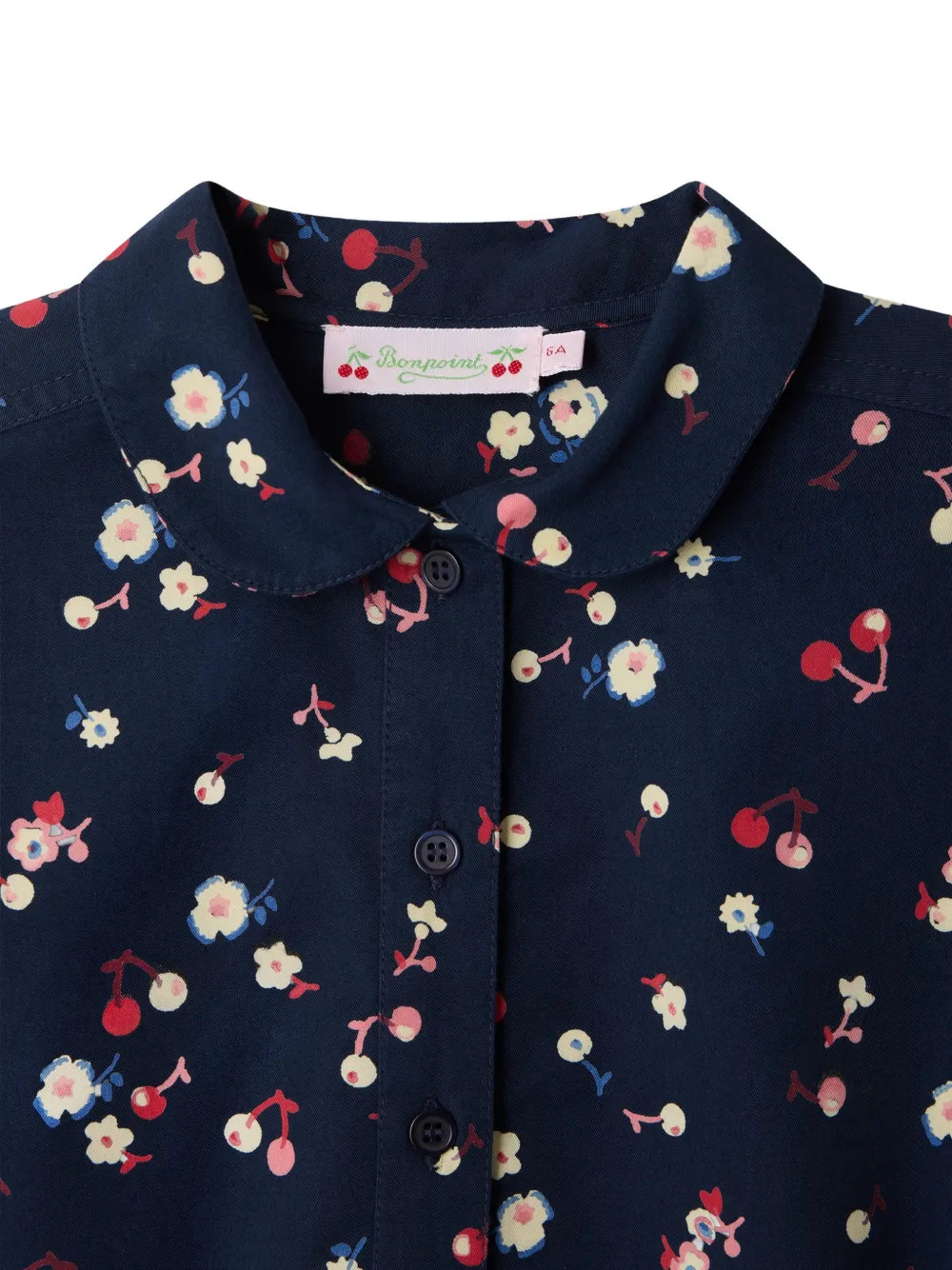 Bonpoint Milaine floral-print belted mini dress Blauw
