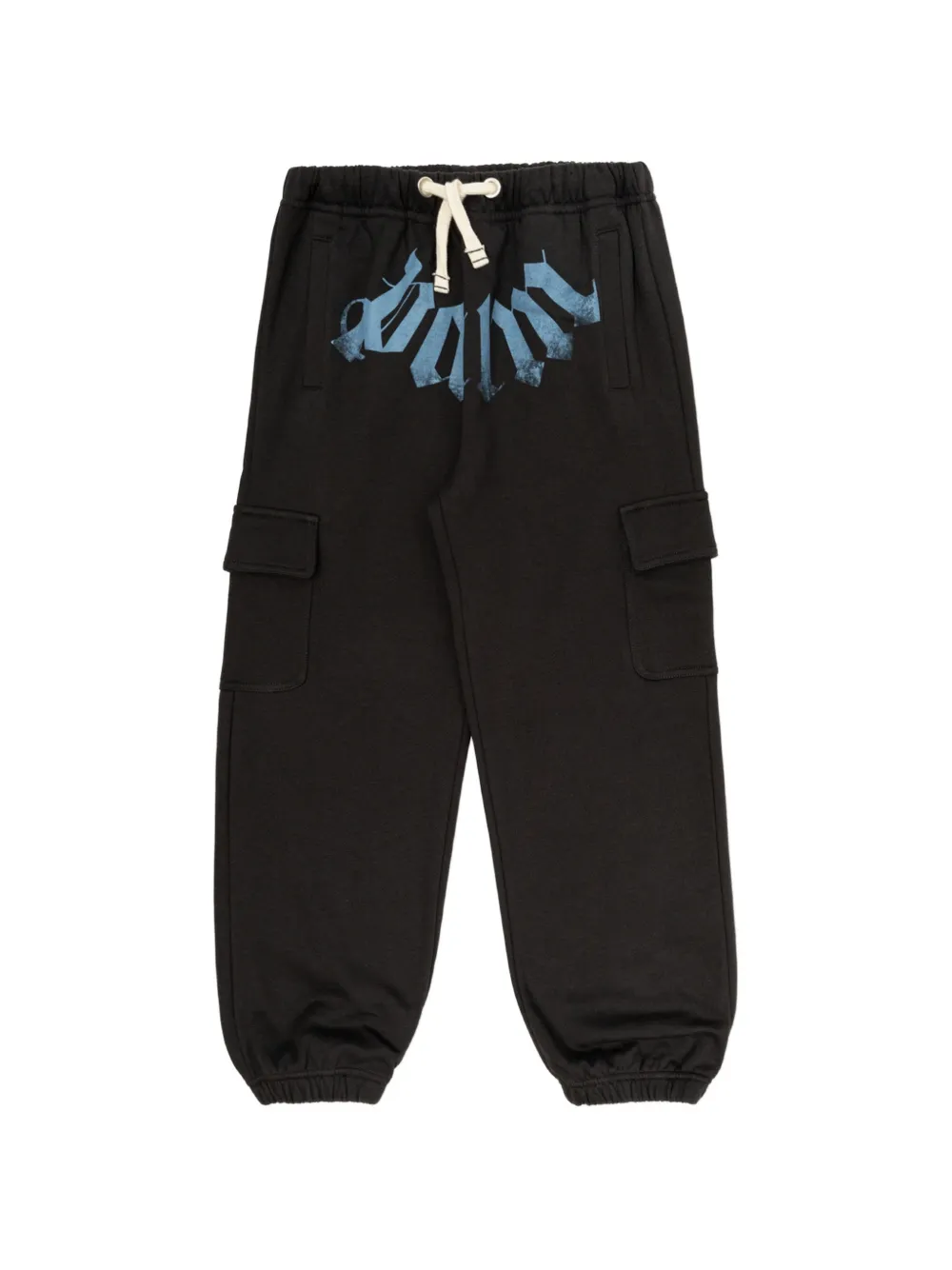 Palm Angels Kids logo-print cargo pants - Schwarz