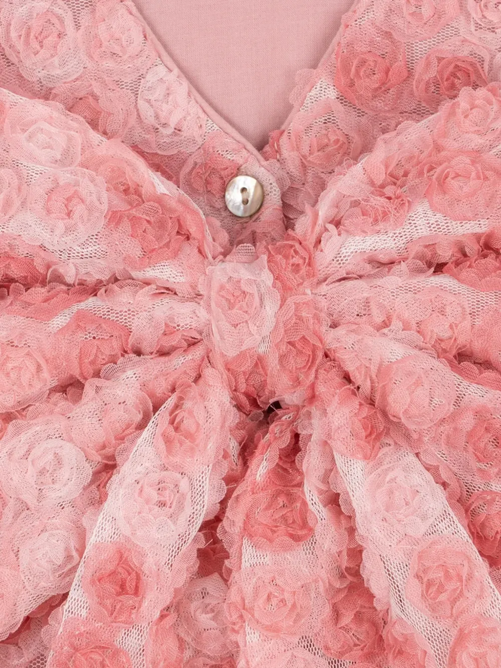 Konges Sløjd bow-detail tiered mini dress Roze