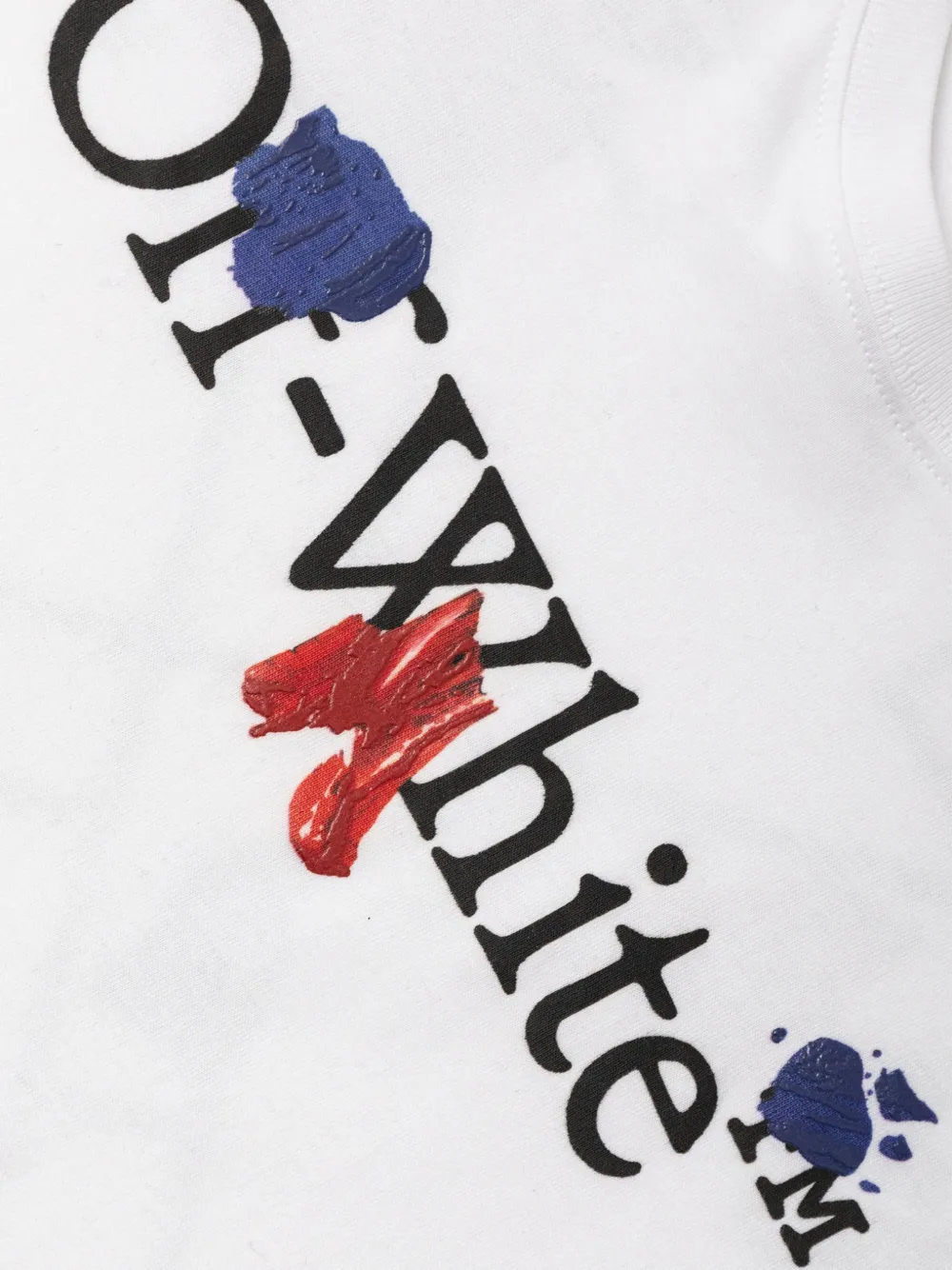 Off-White Kids Paint Splash T-shirt met Arrows-print Wit