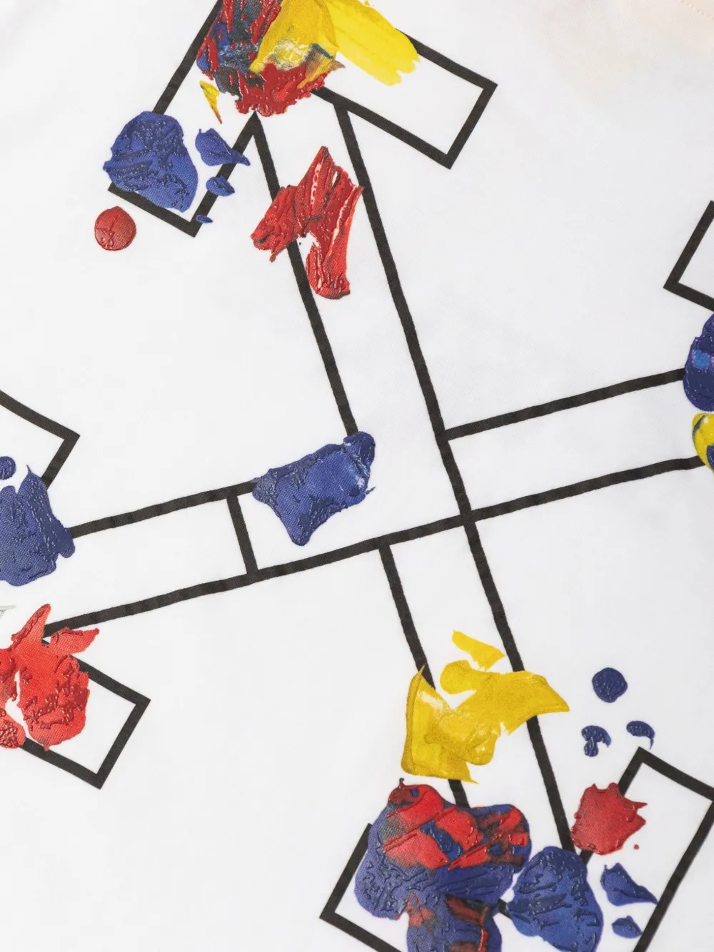 Off-White Kids Paint Splash T-shirt met Arrows-print Wit