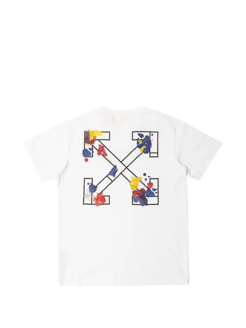 Off-White Kids Paint Splash T-shirt met Arrows-print Wit