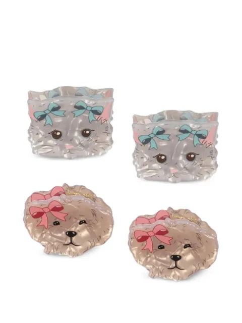 Konges Sløjd animal-motif hair clips (set of four)