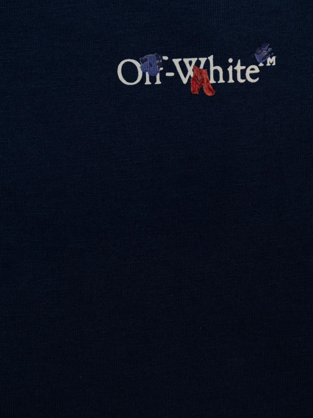 Off-White Kids Poloshirt met logoprint Blauw
