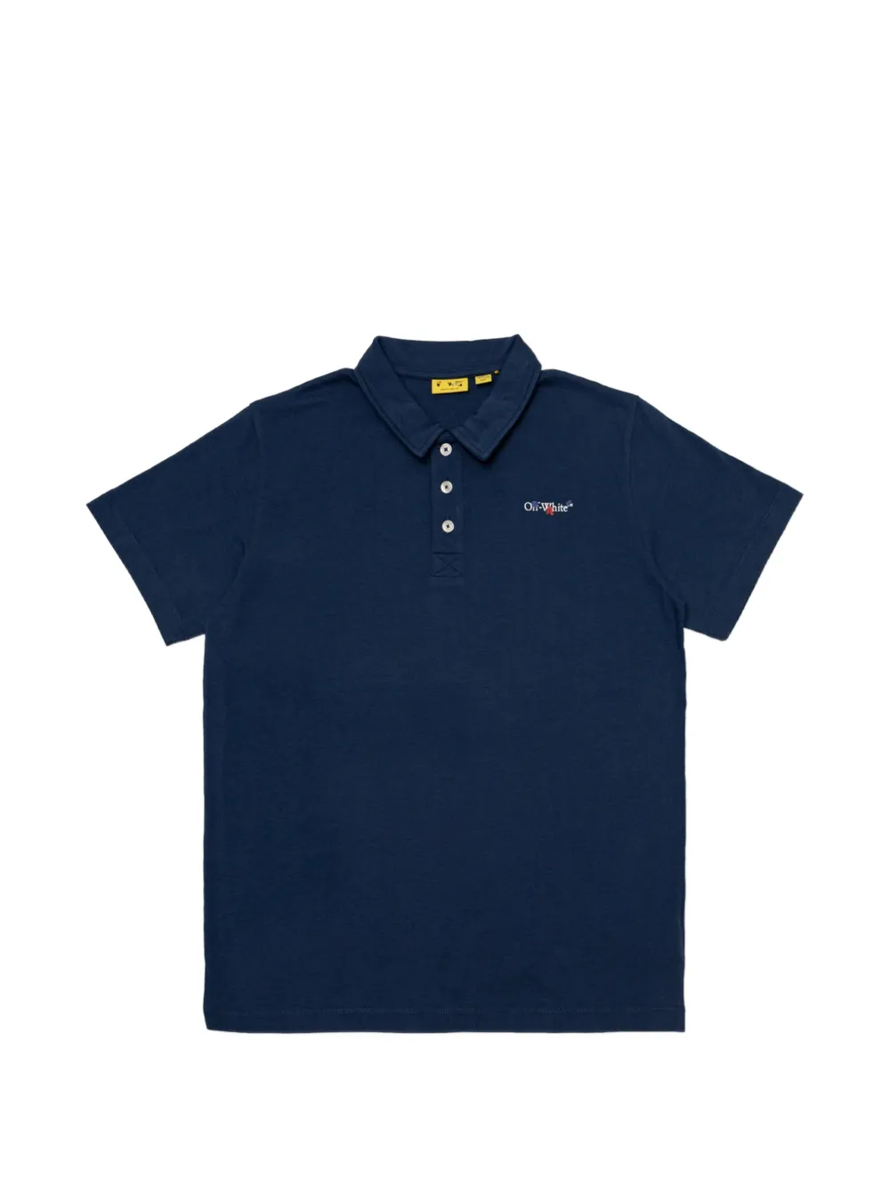 Off-White Kids logo-print polo shirt - Blu