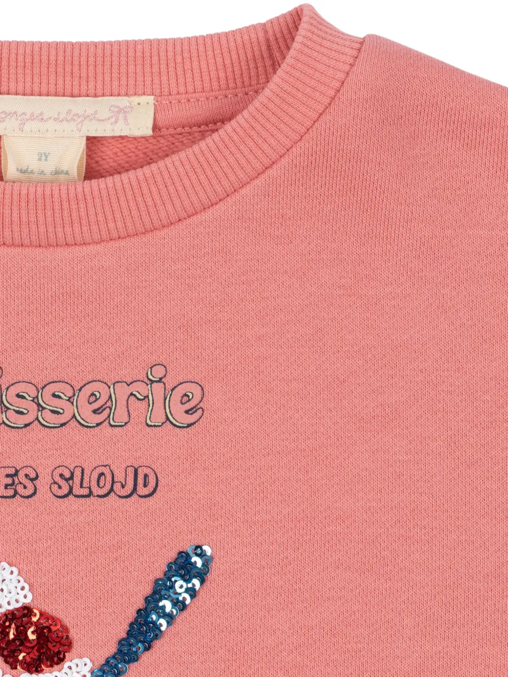 Konges Sløjd Lou sweater verfraaid met pailletten Roze