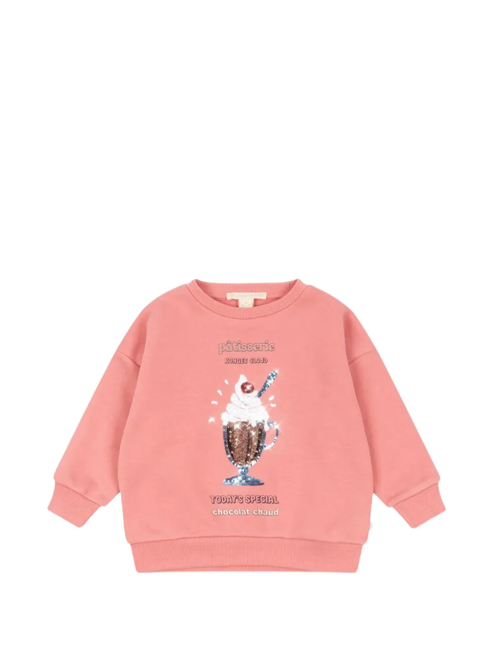 Konges Sløjd Lou sequin-embellished sweatshirt Roze