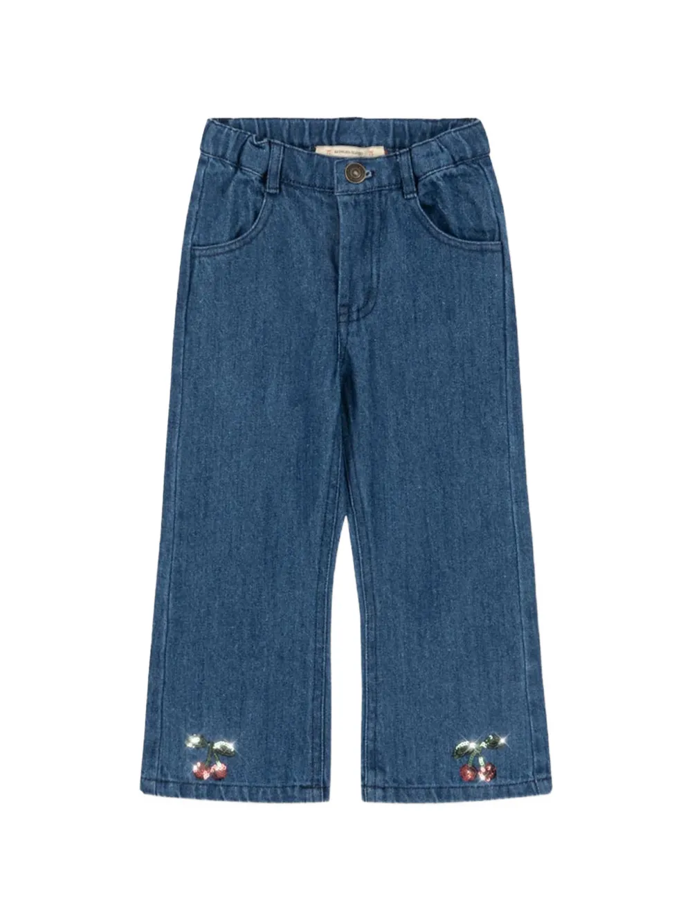 Konges Sløjd Elba Flare jeans verfraaid met pailletten Blauw