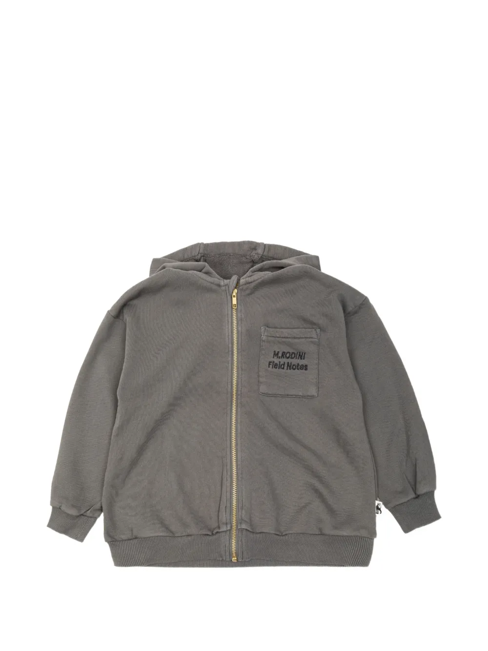 Mini Rodini Field Notes zip-up hoodie - Grau