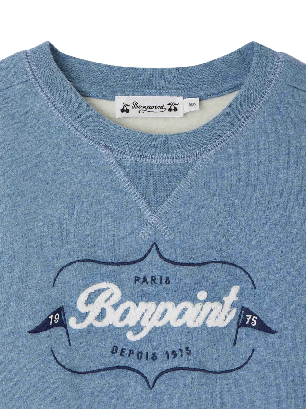 Bonpoint Erol logo-embroidered sweatshirt Blauw