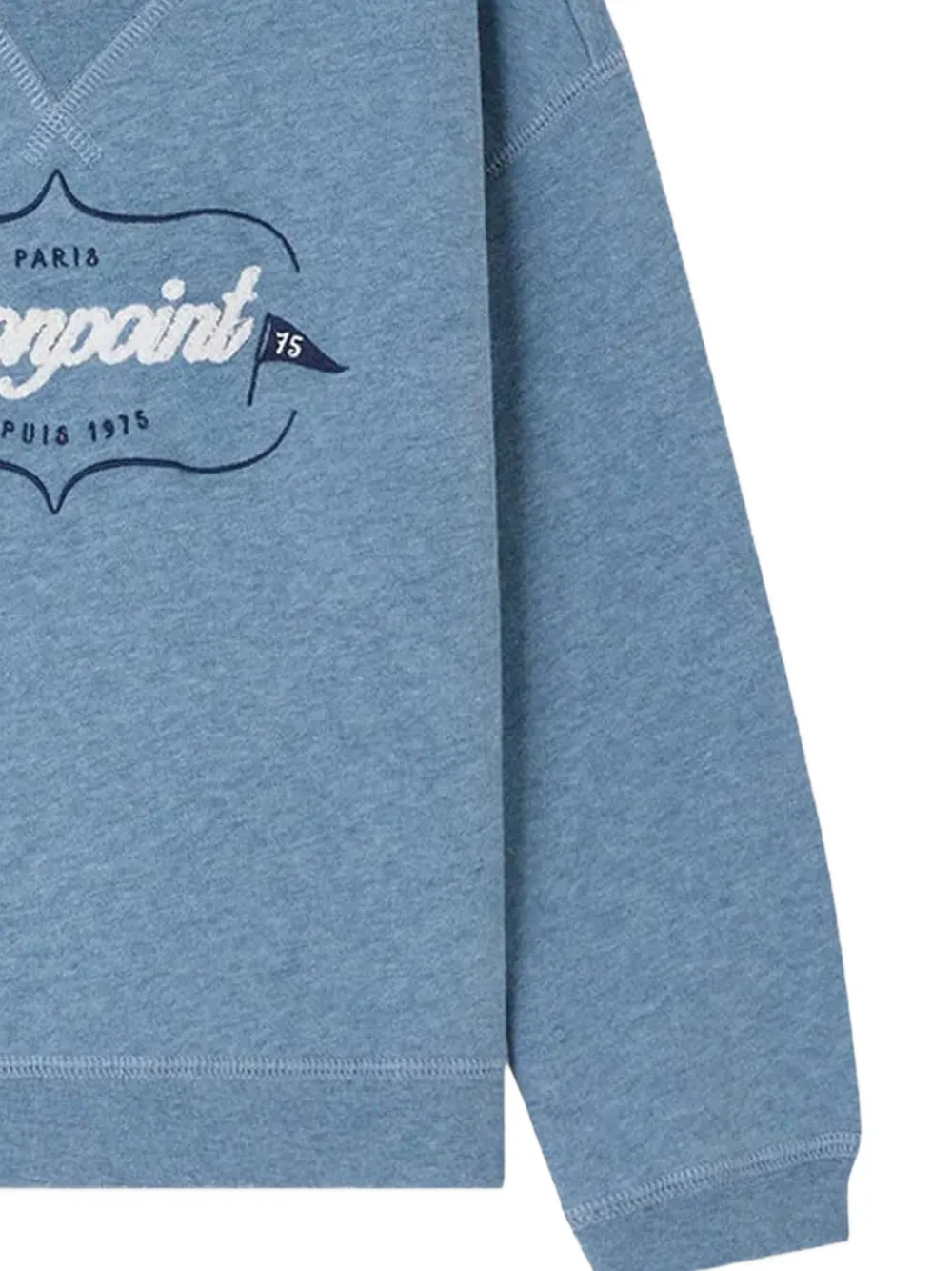 Bonpoint Erol logo-embroidered sweatshirt Blauw