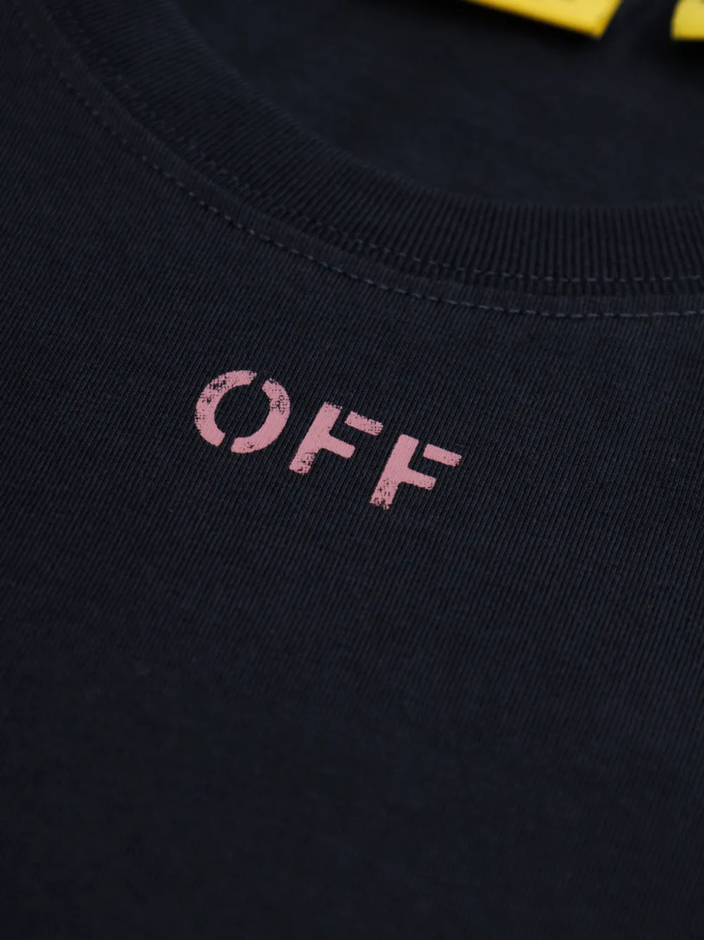 Off-White Kids T-shirt met Arrows-print en logo-print Blauw
