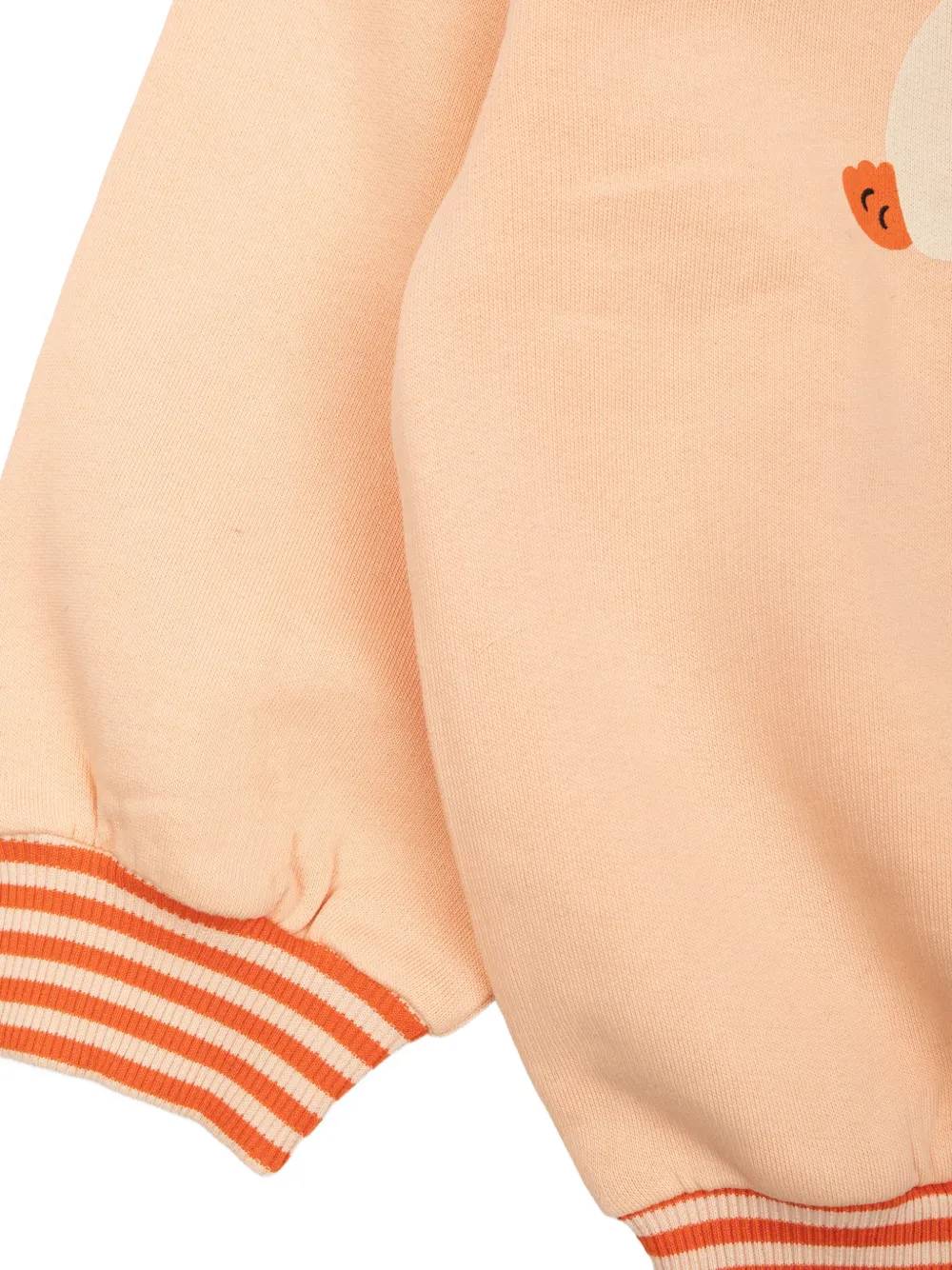 Mini Rodini rabbit-print V-neck sweatshirt Beige