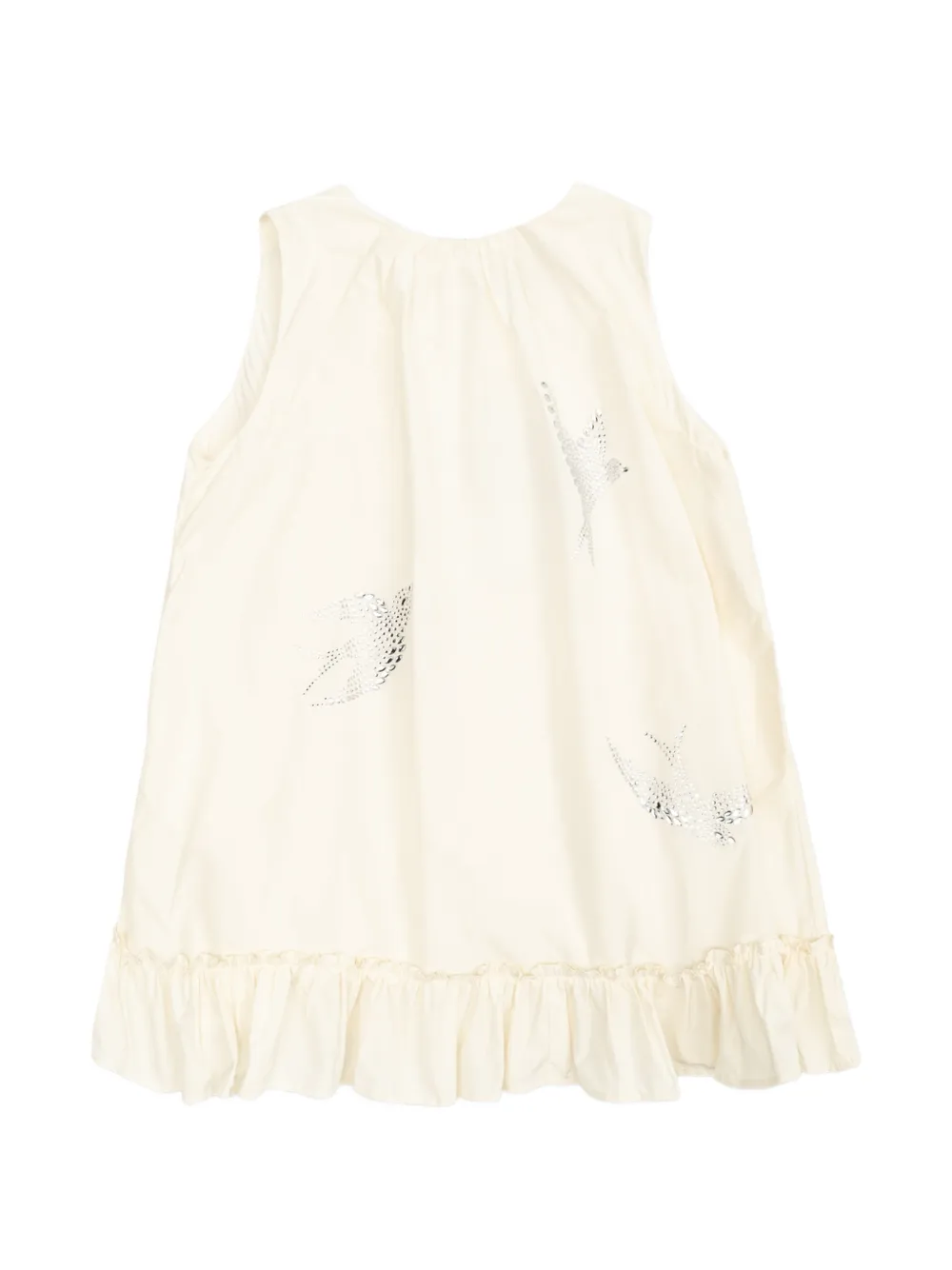Stella McCartney Kids sequin-embellished ruffled dress Beige