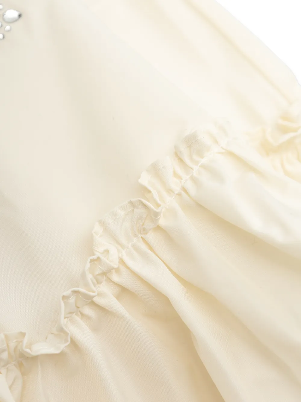 Stella McCartney Kids sequin-embellished ruffled dress Beige