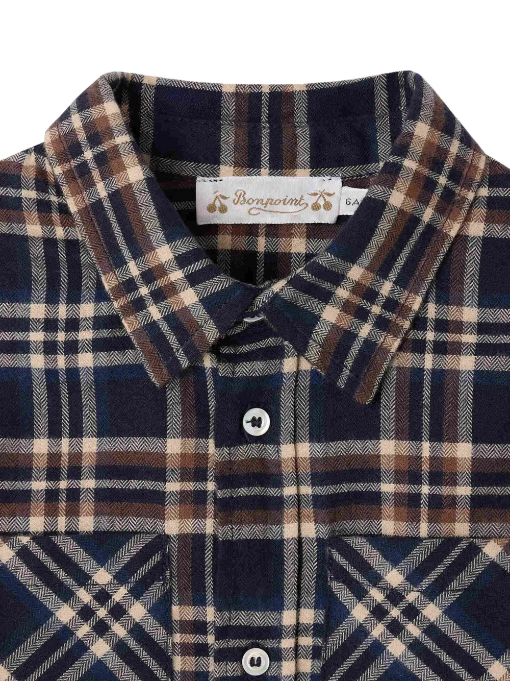 Bonpoint Altman geruit shirt Blauw